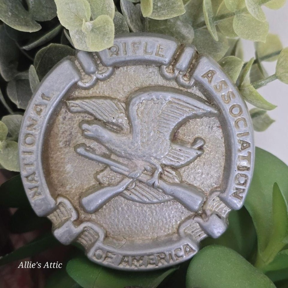 NRA National Rifle Association American Eagle Vintage Metal Belt Buckle 2.5"‎